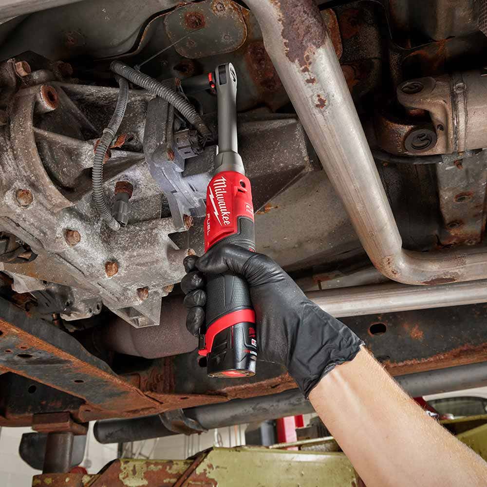 MILWAUKEE 12V FUEL 3/8inch High Speed Extended Reach Ratchet Skin M12FHIR38LR0