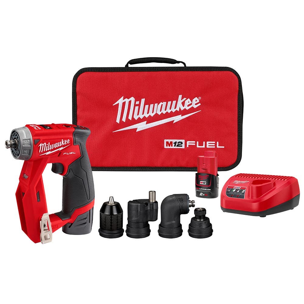 MILWAUKEE 12V Fuel 2 x 2.0Ah 9.5mm Installation Drill Driver Kit M12FDDXKIT202B