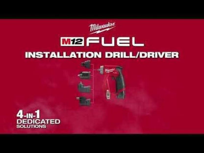MILWAUKEE 12V Fuel 2 x 2.0Ah 9.5mm Installation Drill Driver Kit M12FDDXKIT202B