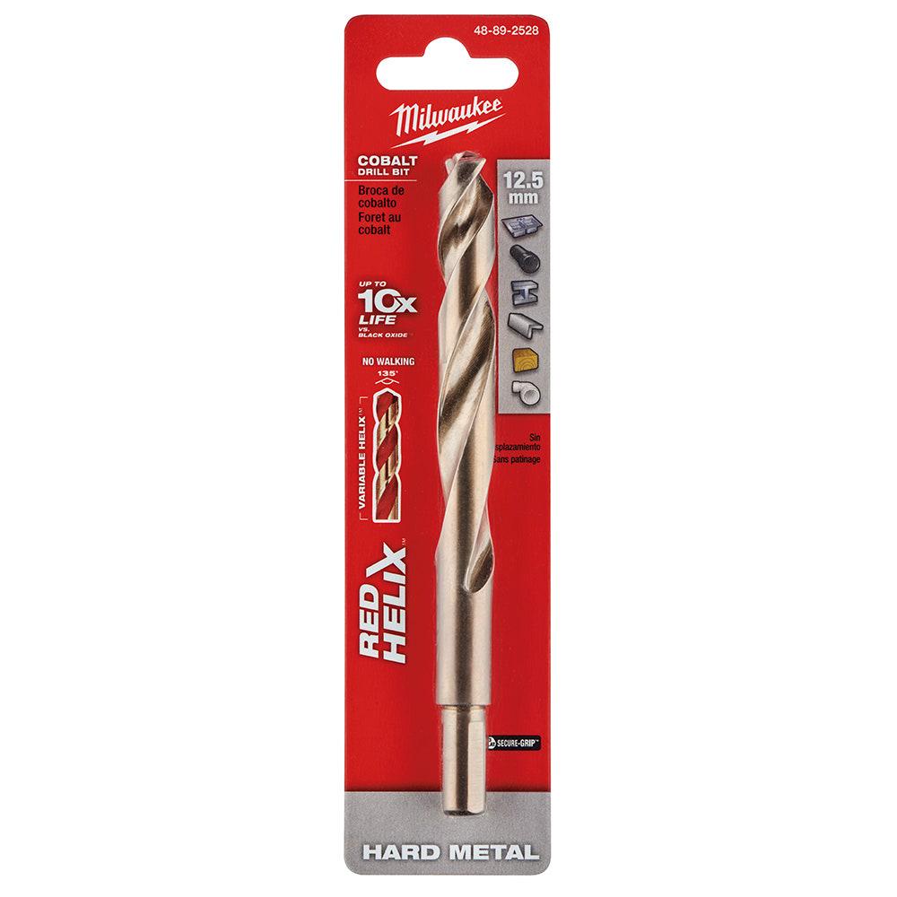 MILWAUKEE 12.5 x 151mm HSS-Cobalt Metal Jobber Drill Bit - RED HELIX 48892528