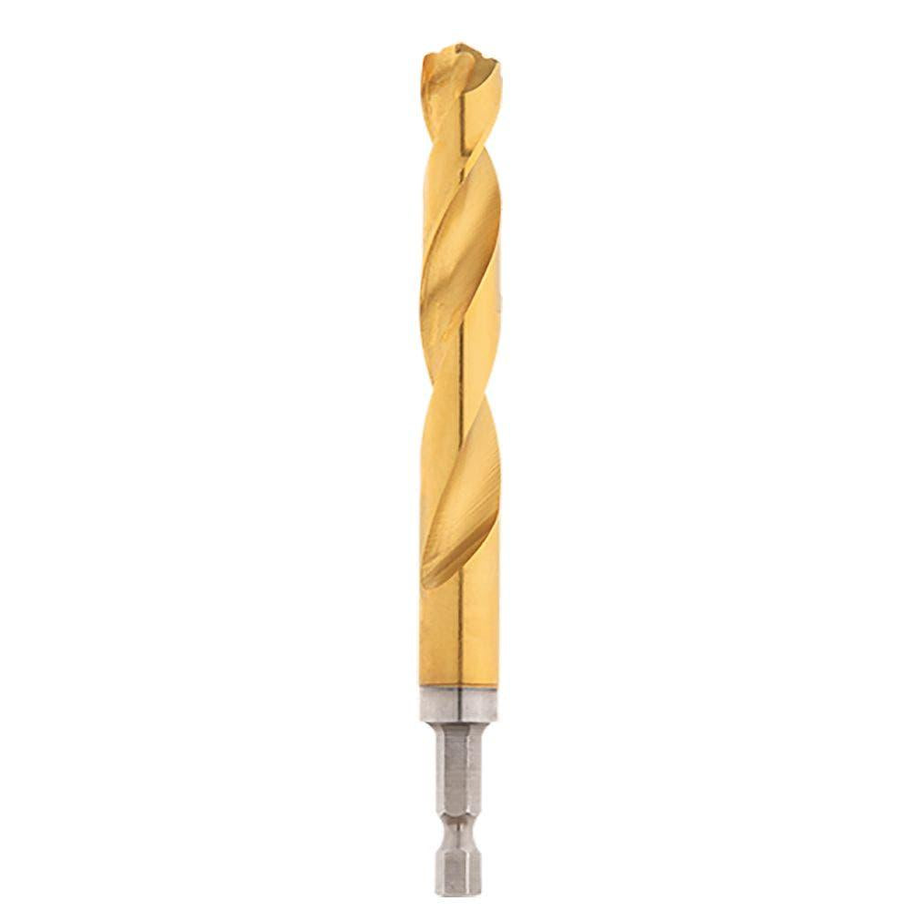 MILWAUKEE 13.0 x 130mm 1 4-Hex Quick-Change HSS-TiN Jobber Drill Bit - RED-HELIX 48894829