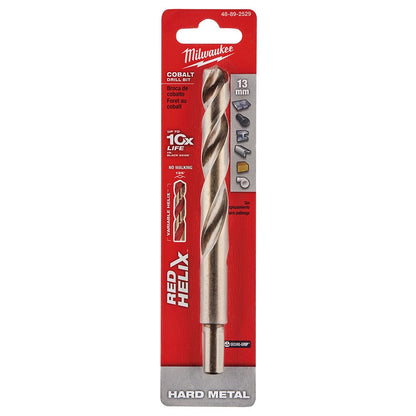 MILWAUKEE 13 x 151mm HSS-Cobalt Metal Jobber Drill Bit - RED HELIX 48892529