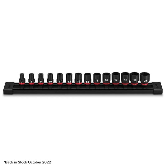MILWAUKEE 14 Piece 3/8inch Drive 6 Point Metric Standard Impact Socket Set 49667007