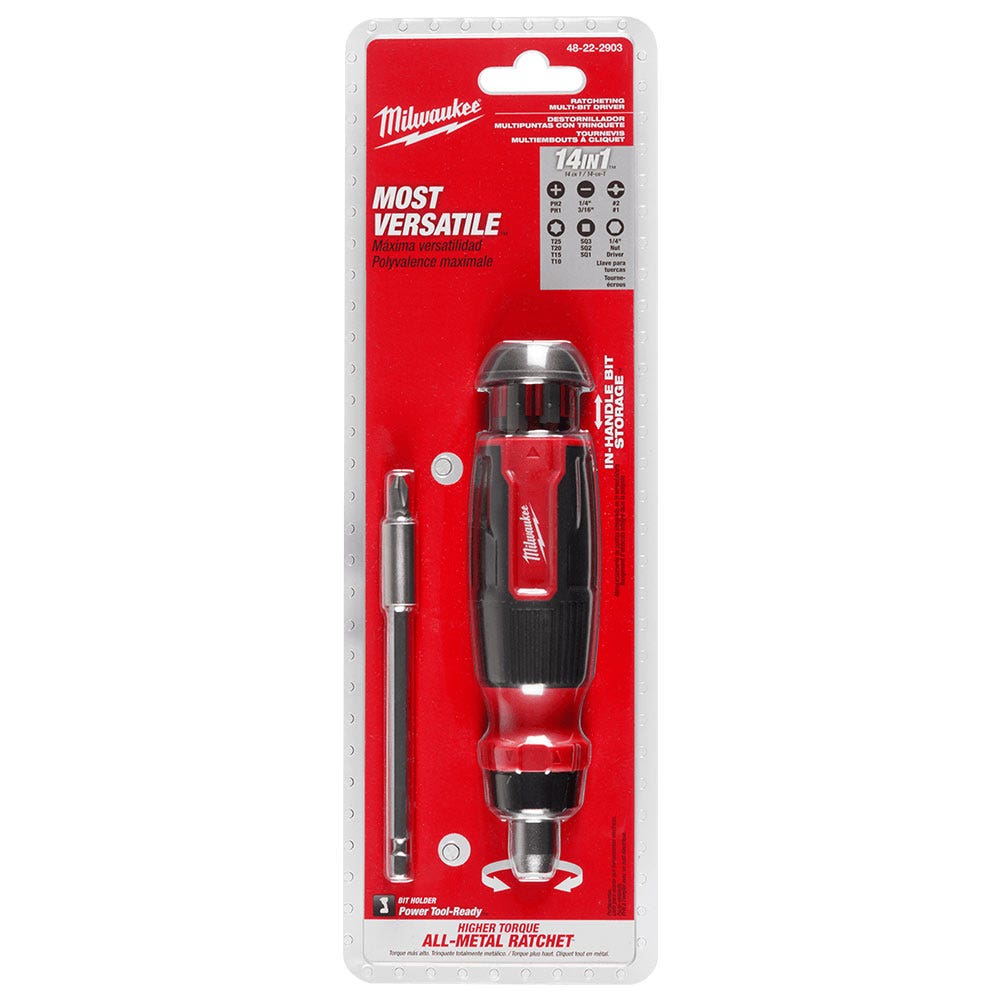 MILWAUKEE 14-in-1 Ratcheting Multi-Bit Screwdriver 48222903