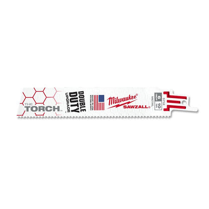 MILWAUKEE 150mm 10TPI Bi-Metal Reciprocating Saw Blade for Metal Cutting - THE TORCH - 25 Piece 48008712