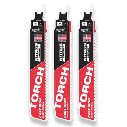 MILWAUKEE 150mm Sawzall Torch W Nitrus Carbide - 3 Piece 48005361