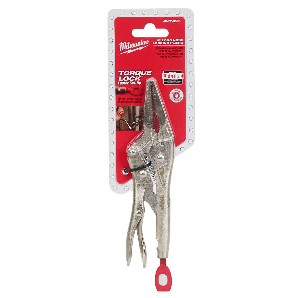 MILWAUKEE 152MM (6") TORQUE LOCK LONG NOSE LOCKING PLIERS 48223506