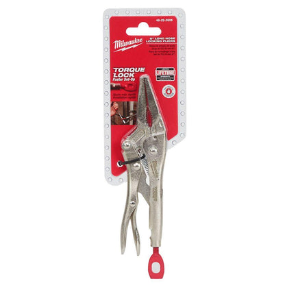 MILWAUKEE 152MM (6") TORQUE LOCK LONG NOSE LOCKING PLIERS 48223506