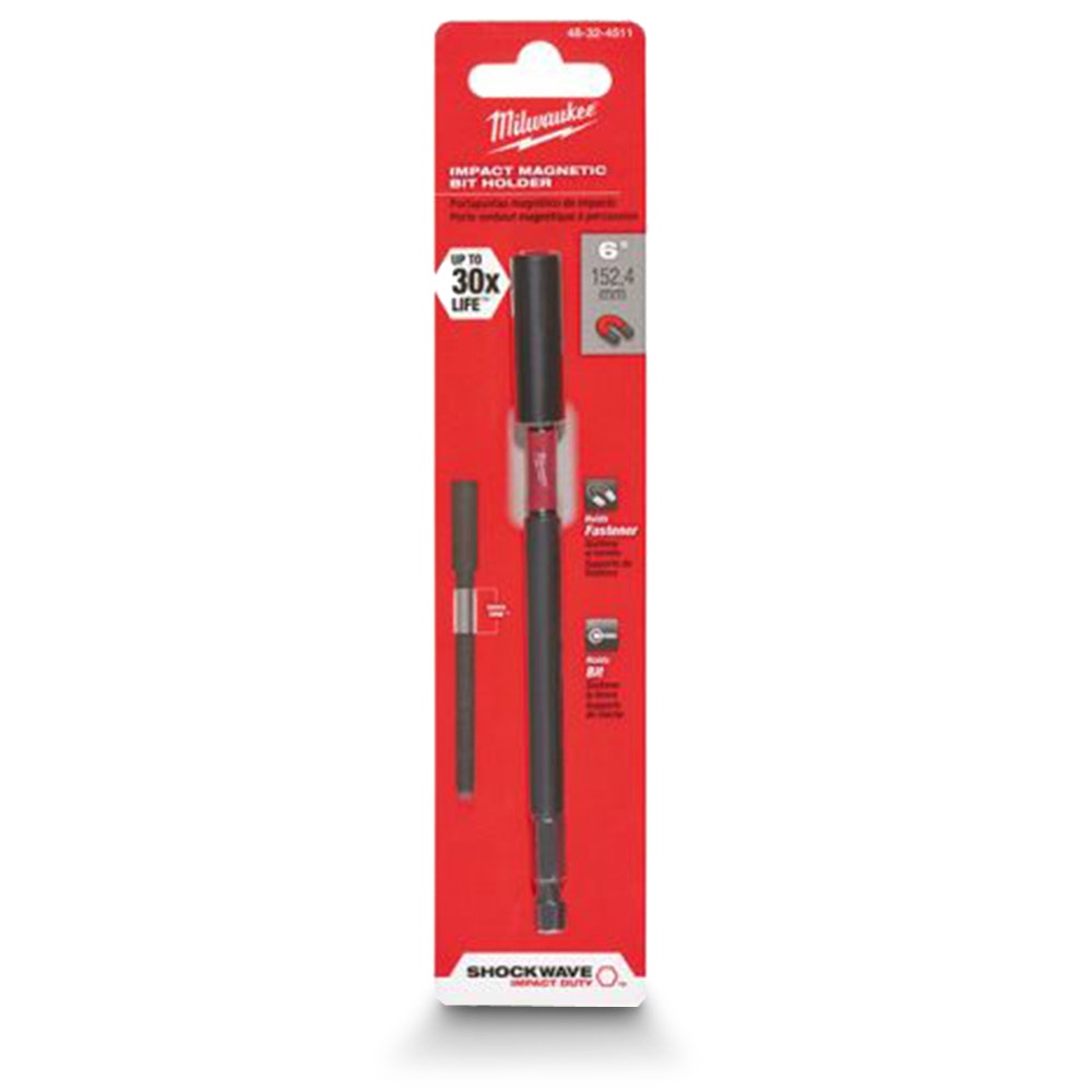 MILWAUKEE 152mm Magnetic Insert Bit Holder - SHOCKWAVE 48324511