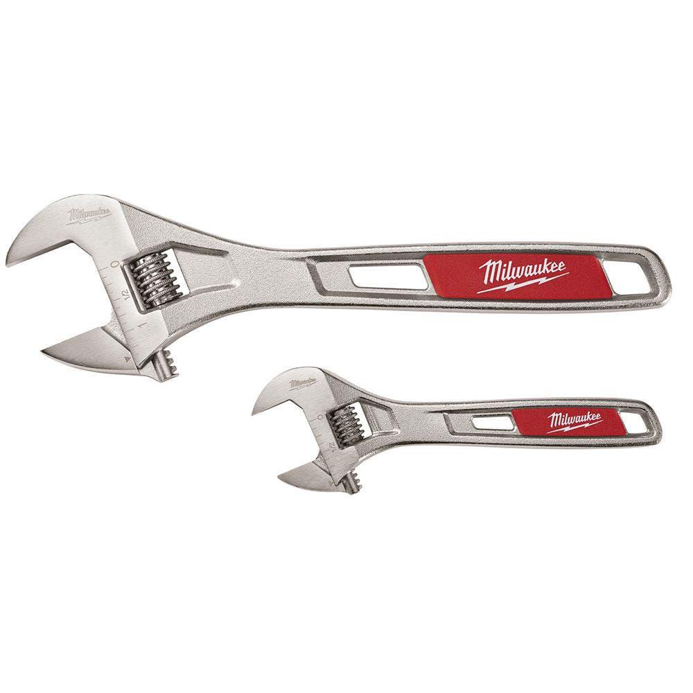 MILWAUKEE 152mm and 254mm Adjustable Wrench Set - 2 Piece 48227400