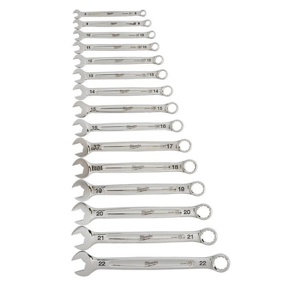 MILWAUKEE 15 Piece Metric Spanner Combination Set 48229515