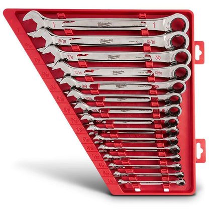 MILWAUKEE 15pc Imperial Ratcheting Wrench Combination Set 48229416
