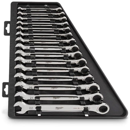 MILWAUKEE 15pc Metric Ratcheting Wrench Combination Set 48229516