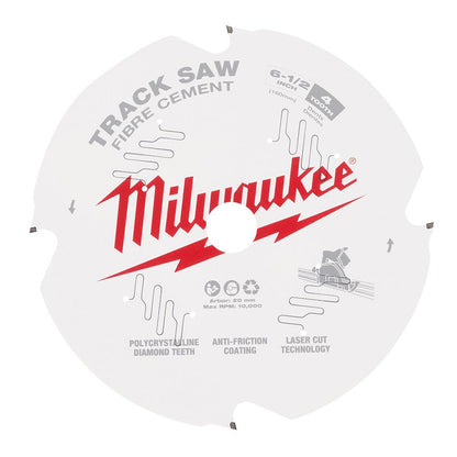 MILWAUKEE 160mm 4T PCD Track Saw Blade for Fibre Cement Cutting 48400670