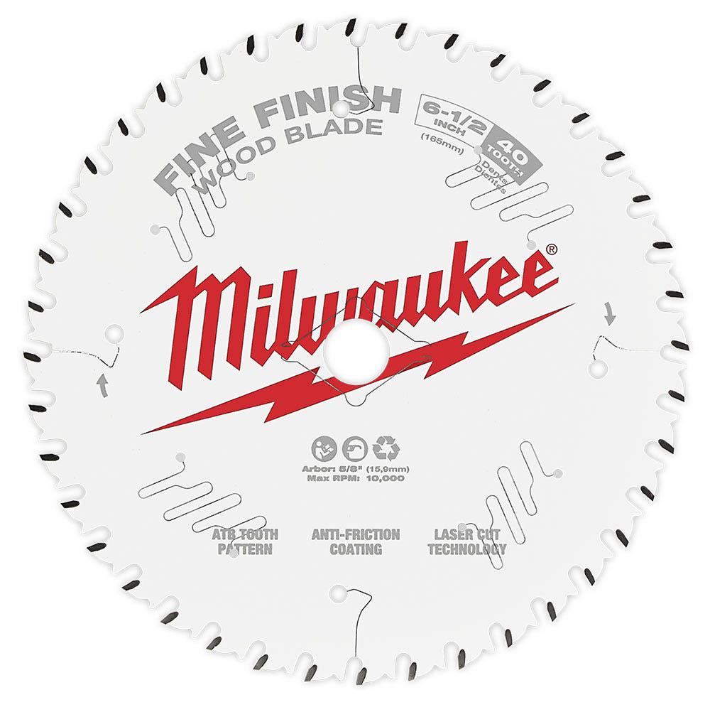 MILWAUKEE 165mm (6 1 2 ) Fine Finish 40T Circular Saw Blade 48408622