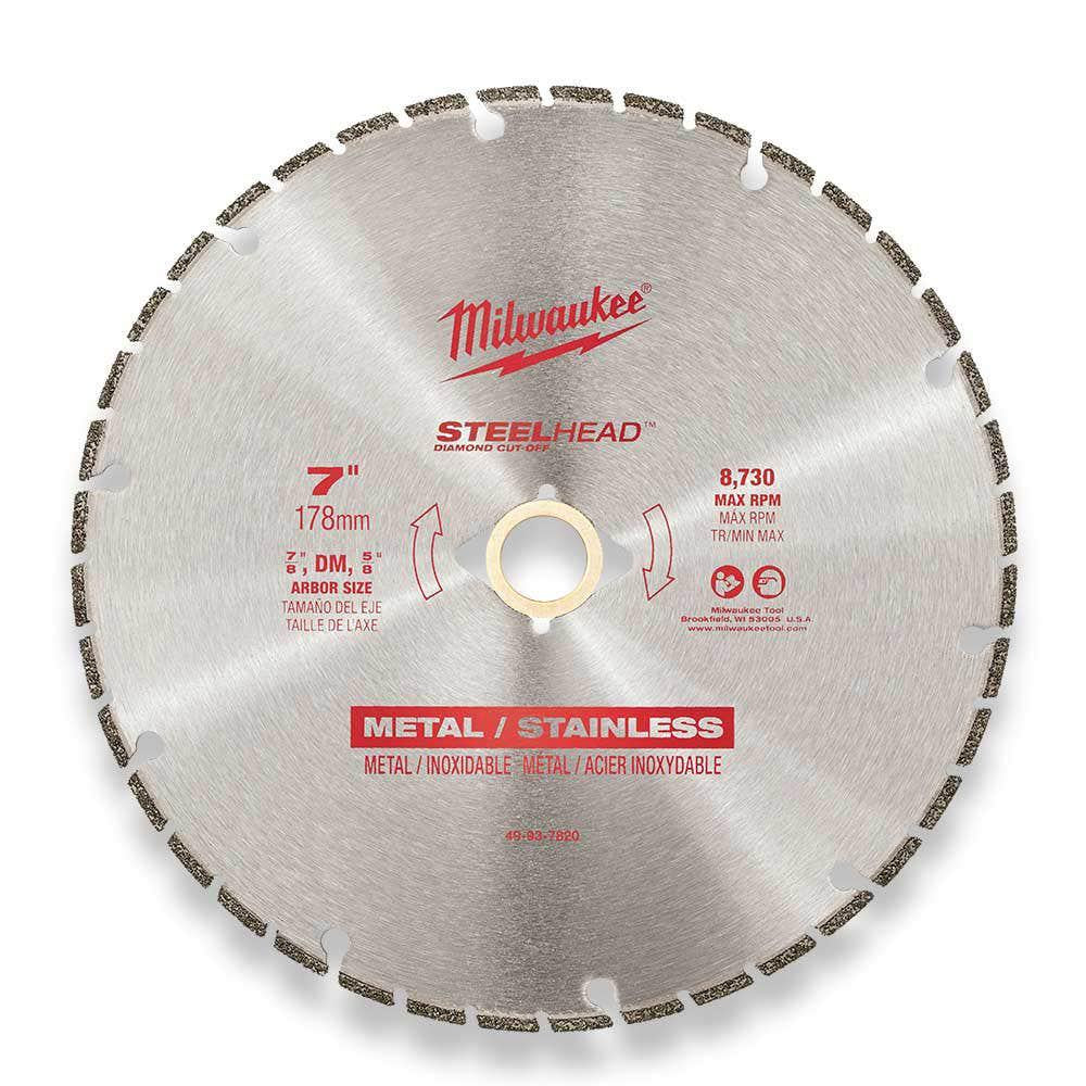 MILWAUKEE 178mm (7 ) STEELHEAD Diamond Cut-Off Blade 49937820