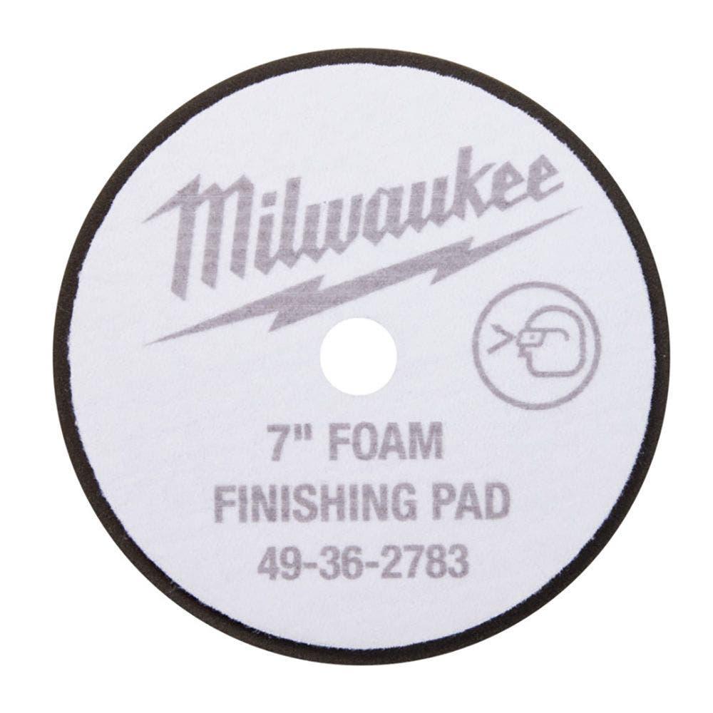 MILWAUKEE 180mm Hook and Loop Black Soft Foam Polishing Pad 49362783