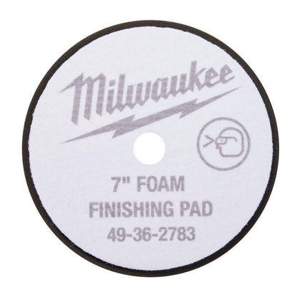 MILWAUKEE 180mm Hook and Loop Black Soft Foam Polishing Pad 49362783