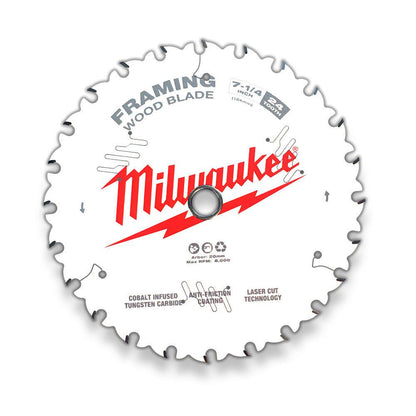 MILWAUKEE 184mm (7 1 4 ) 24T Wood Circular Saw Blade Framing 48418720