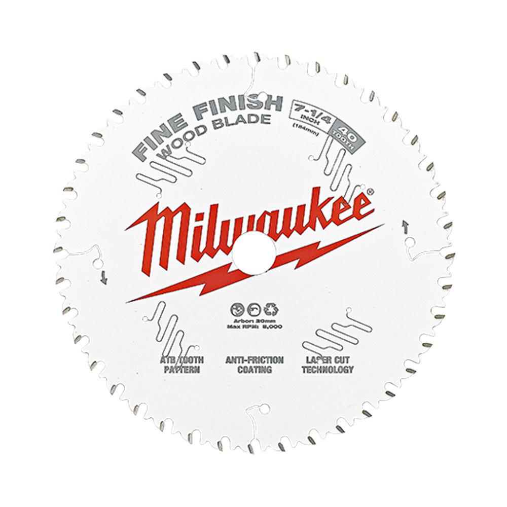 MILWAUKEE 184mm (7 1 4 ) Fine Finish 40T Circular Saw Blade 48408726