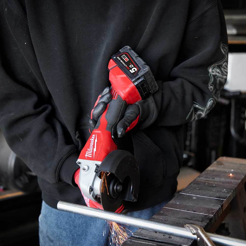 MILWAUKEE 18V Brushless 125mm (5") Angle Grinder w/ Deadman Paddle Switch Skin M18BLSAG125XPD0