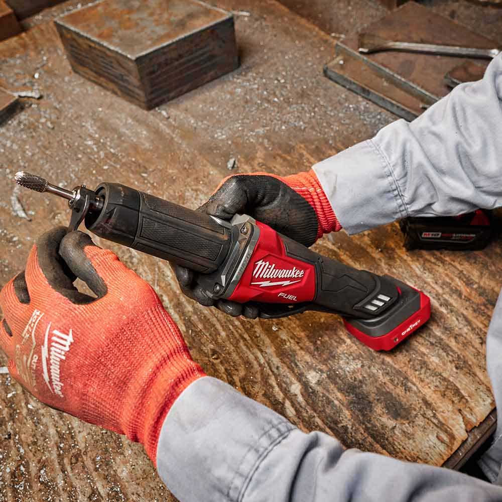 MILWAUKEE 18V FUEL 1/4inch Braking Die Grinder w/ Deadman Paddle Switch Skin M18FDGROVPDB0