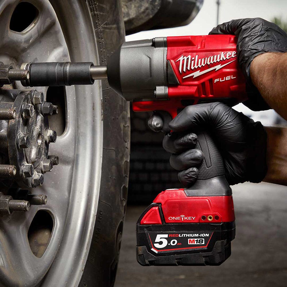 MILWAUKEE 18V FUEL 1 2inch Extended Anvil High Torque Impact Wrench w ONE-KEY Skin M18ONEFHIWF12E-0
