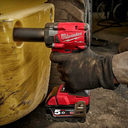 MILWAUKEE 18V FUEL 1 2inch Compact Impact Wrench w Friction Ring Skin M18FIW2F12-0