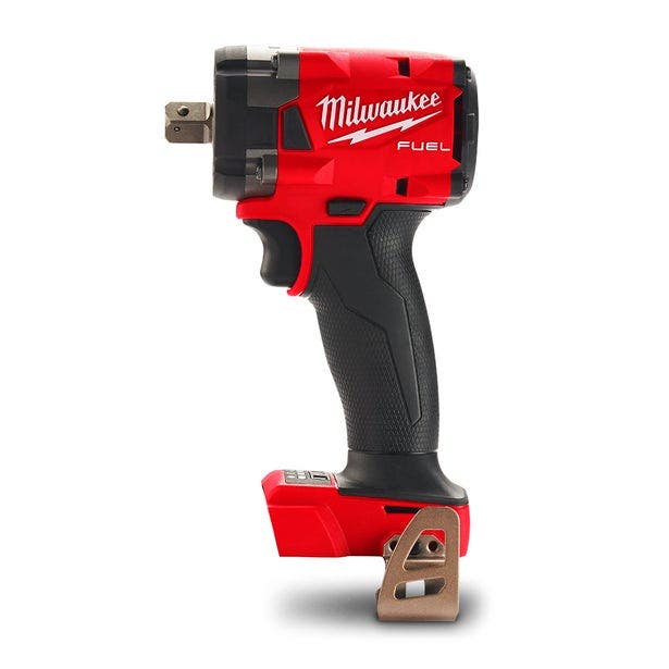 MILWAUKEE 18V FUEL 2 x 5.0Ah 1 2inch Compact Impact Wrench w. Pin Detent Kit M18FIW2P12-502C