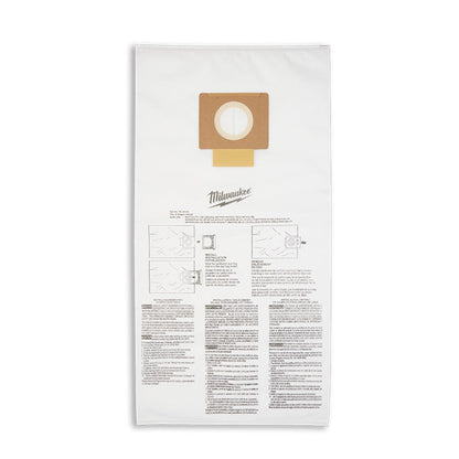 MILWAUKEE 18V FUEL 34L Wet Dry Vacuum Fleece Bags - 5 Pack 49901989