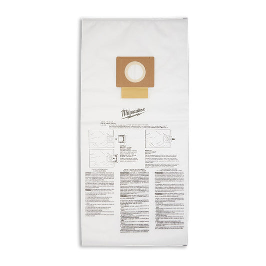 MILWAUKEE 18V FUEL 45L Wet Dry Vacuum Fleece Bags - 5 Pack 49901999