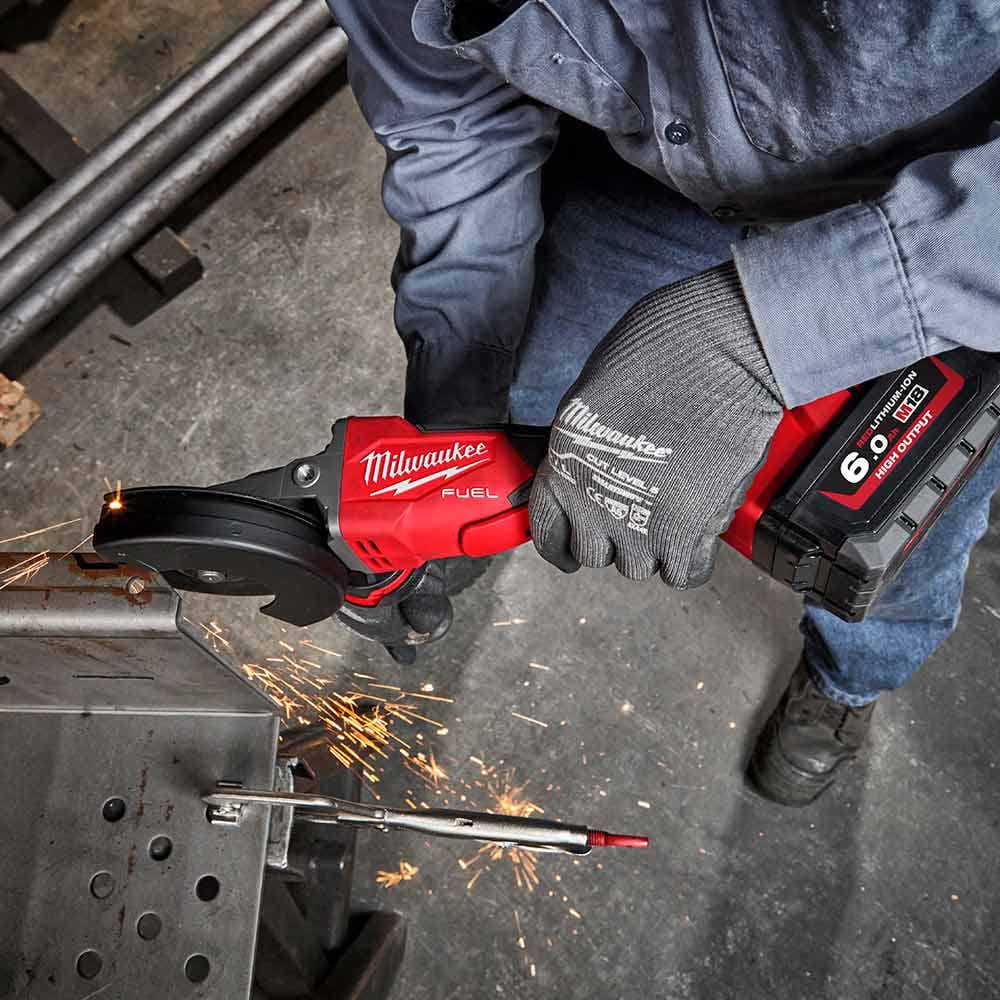 MILWAUKEE 18V FUEL Brushless 125mm Flathead Braking Angle Grinder M18FAGF125XPDB-0