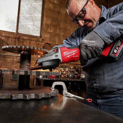 MILWAUKEE 18V FUEL Brushless 125mm Flathead Braking Angle Grinder M18FAGF125XPDB-0
