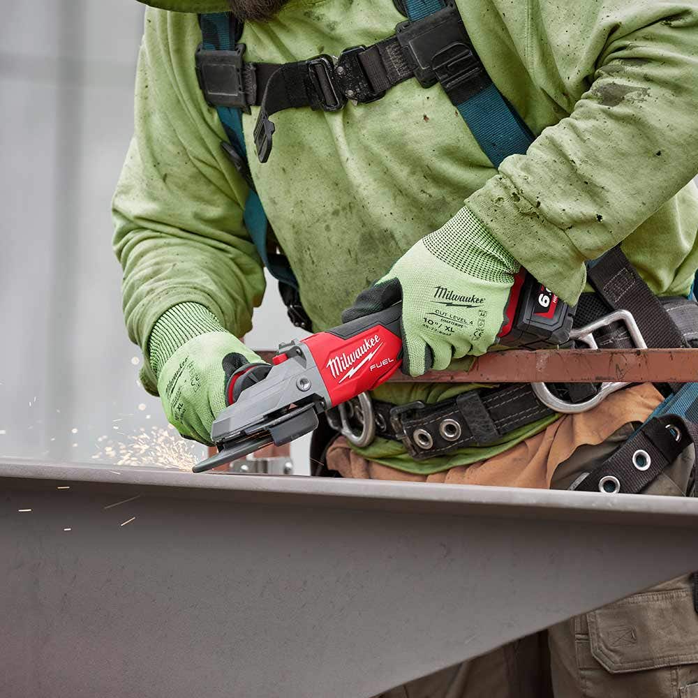 MILWAUKEE 18V FUEL Brushless 125mm Flathead Braking Angle Grinder M18FAGF125XPDB-0