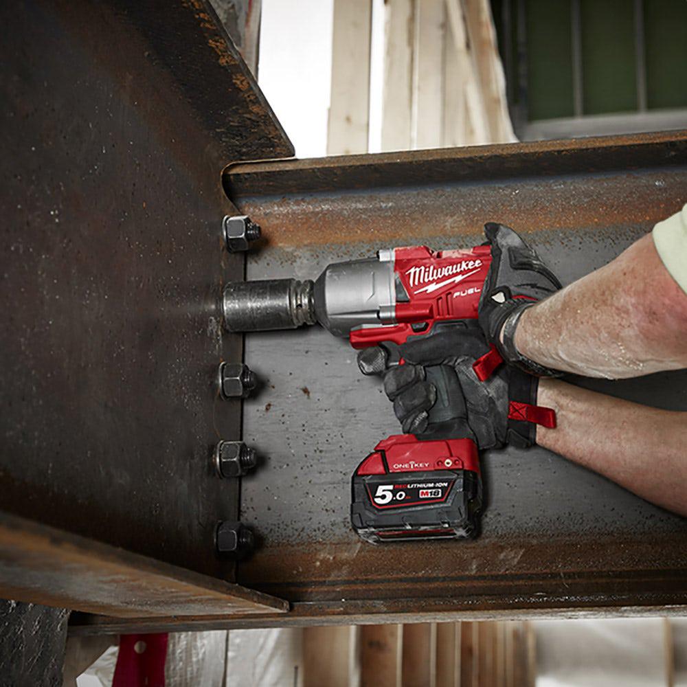 MILWAUKEE 18V FUEL One-Key High Torque Impact Wrench 1 2inch w Pin Detent M18ONEFHIWP12-0