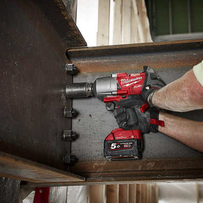 MILWAUKEE 18V FUEL One-Key High Torque Impact Wrench 1 2inch w Pin Detent M18ONEFHIWP12-0