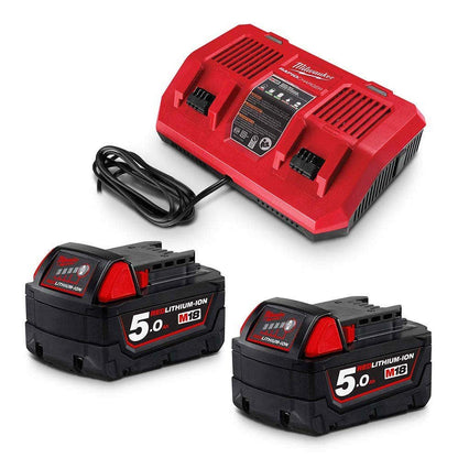 MILWAUKEE 18V REDLITHIUM-ION 5.0Ah Dual Bay Starter Pack M18SPD502B