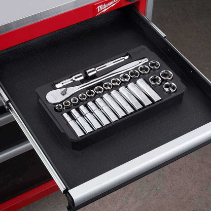 MILWAUKEE 1 2 Drive 28 Piece Metric Ratchet and Socket Set 48229510