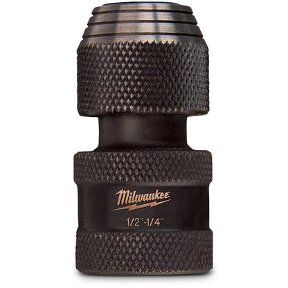 MILWAUKEE 1 2-Drive Socket to 1 4-Hex Quick-Change Adaptor - SHOCKWAVE 48034410