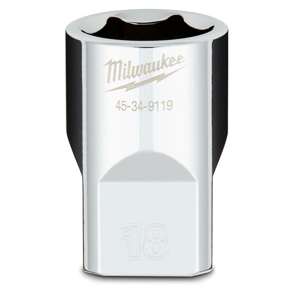 MILWAUKEE 1 2 Drive 18mm Metric 6-Point Socket 45349119