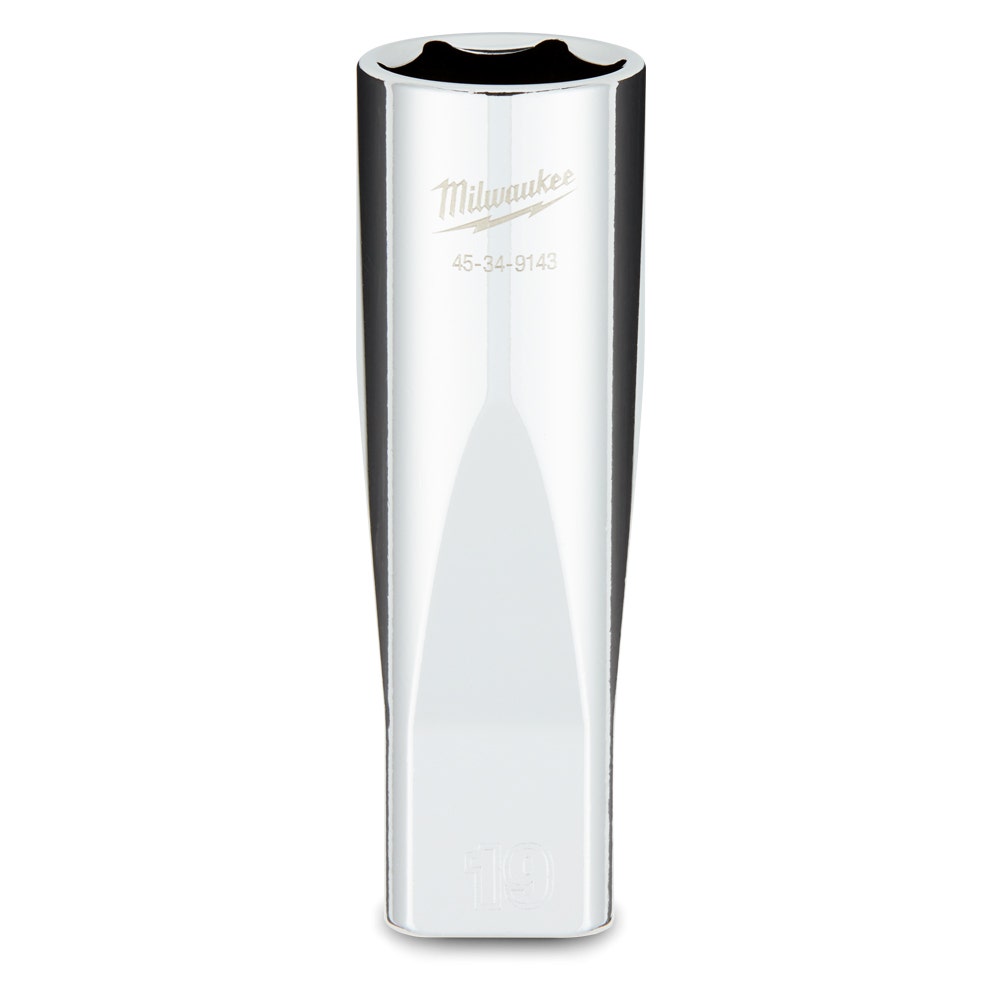 MILWAUKEE 1 2 Drive 19mm Metric 6-Point Deep Socket 45349143