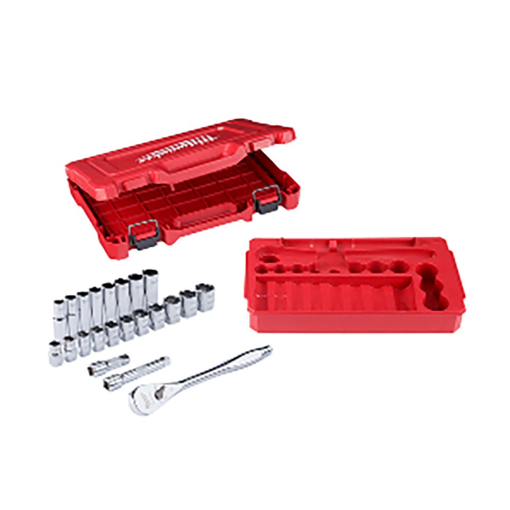 MILWAUKEE 1/2" Drive Socket Wrench Set 22 Piece 48229410