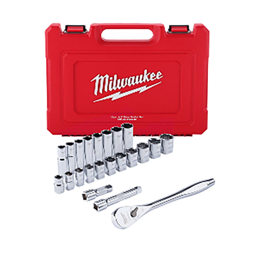 MILWAUKEE 1/2" Drive Socket Wrench Set 22 Piece 48229410