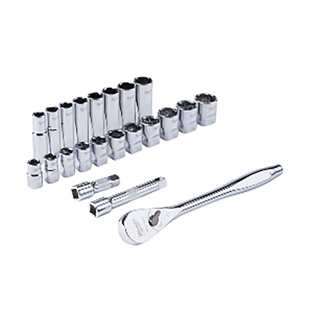 MILWAUKEE 1/2" Drive Socket Wrench Set 22 Piece 48229410