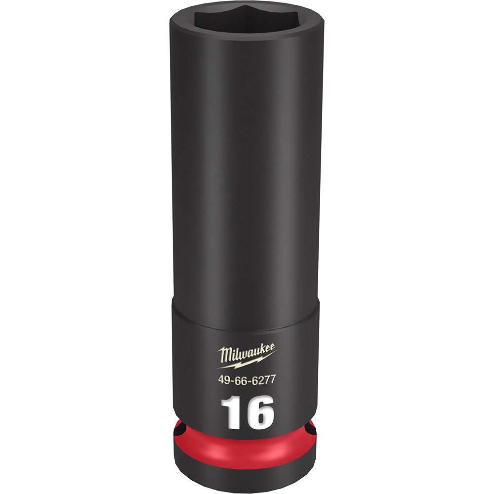 MILWAUKEE 1 2inch Drive 16mm Deep 6 Point Impact Socket - SHOCKWAVE 49666277