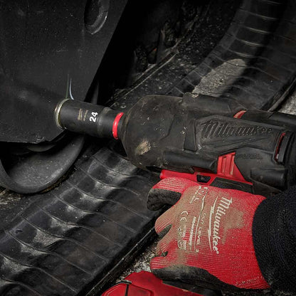 MILWAUKEE 1 2inch Drive 24mm Deep 6 Point Impact Socket - SHOCKWAVE 49666285