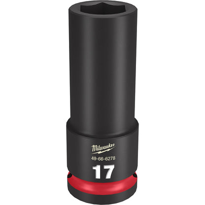 MILWAUKEE 1 2inch Drive 17mm Deep 6 Point Impact Socket - SHOCKWAVE 49666278