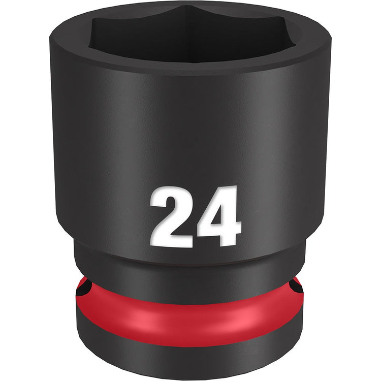 MILWAUKEE 1 2inch Drive 24mm Standard 6 Point Impact Socket - SHOCKWAVE 49666256