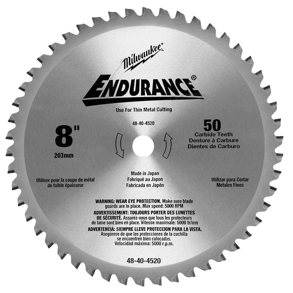 MILWAUKEE 203MM (8 ) 50T TCT Thin Metal Circular Saw Blade 48404520