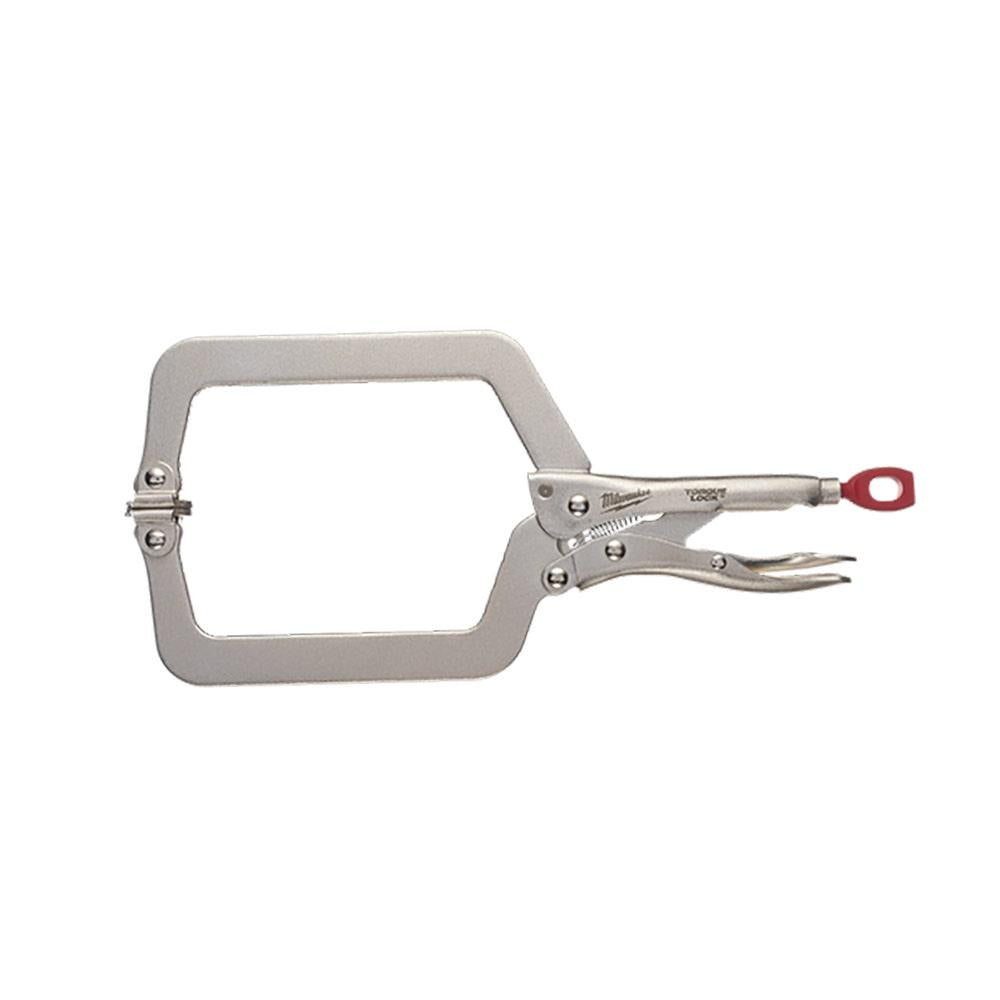 MILWAUKEE 228mm 9in Torque Lock Deep Reach C-Clamp Locking Pliers Swivel Jaw 48223523